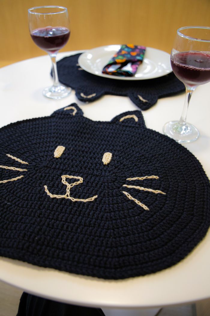 Sousplat Gato Preto Halloween